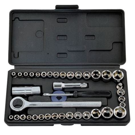 Rolson Reversible Ratchet Drive Socket Set 